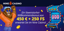 Löwenstarkes Willkommensangebot: 450 € Bonus + 250 Freispiele